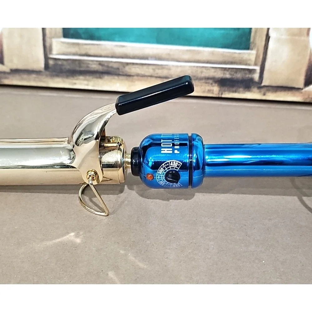 HOT TOOLS PROFESSIONAL 1 INCH FLIPPER LESS CURLING WAND CERAMIC UL38173C4 Blue